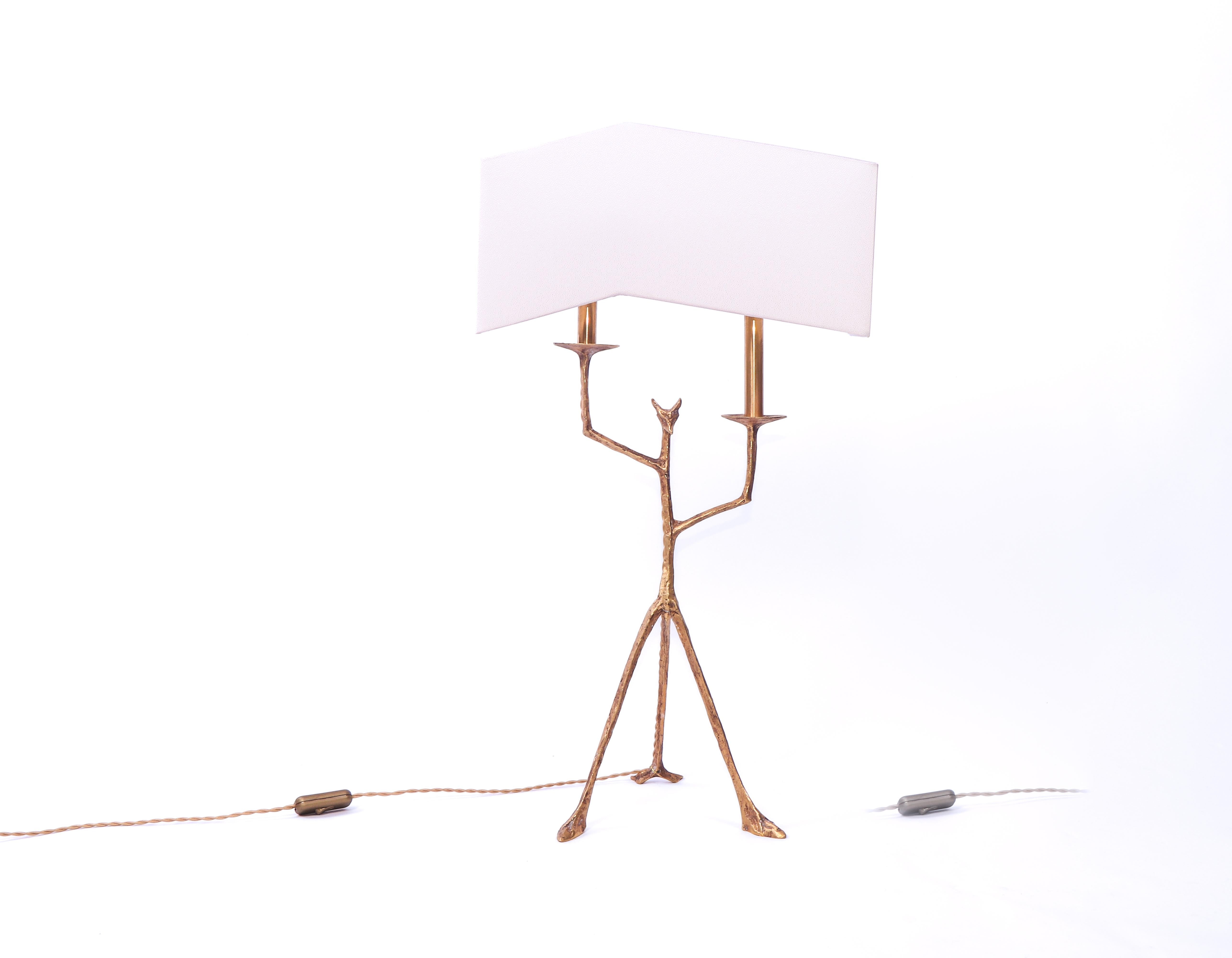 Mid-Century Modern Mid Century Gilt Bronze Table Lamp 