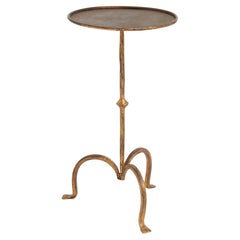 Midcentury Gilt Iron Martini Table
