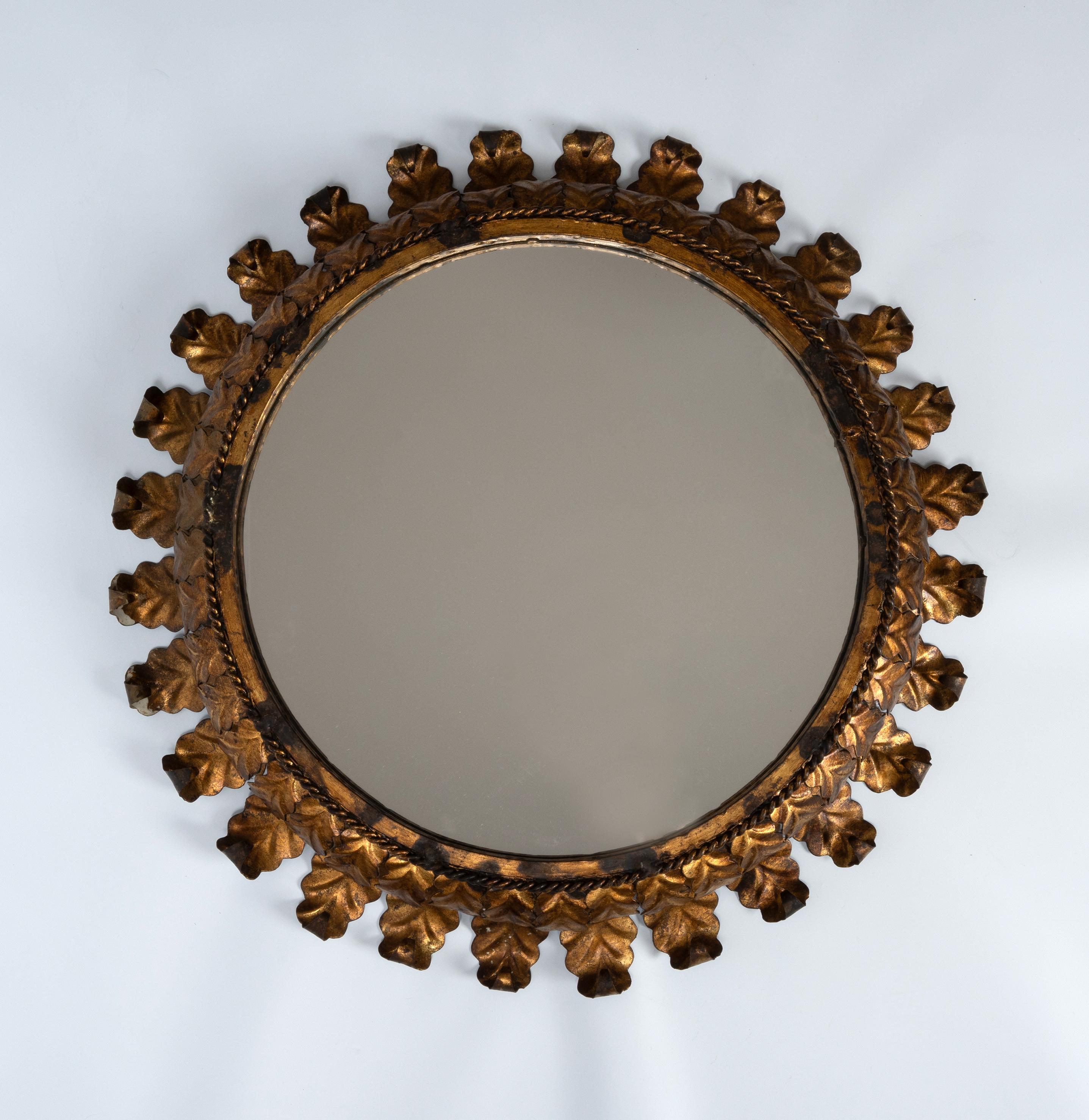 Specchio a foglia d'oro 