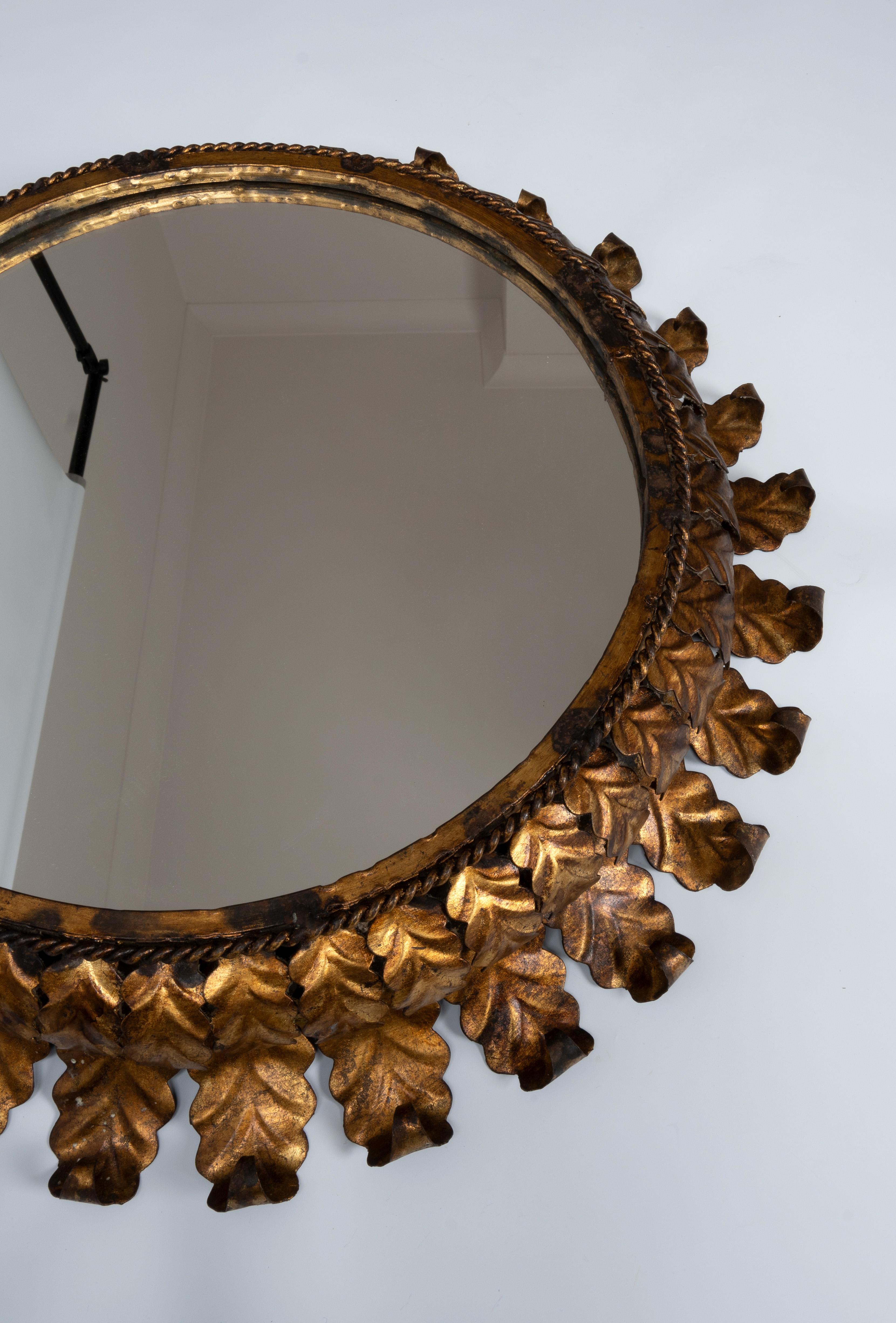 Specchio a foglia d'oro 