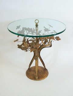 Mid Century Gilt Metal 'Flower' Occasional Table, Italy, C.1960's