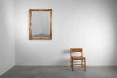 Mid-century gilt rectangular Mirror by Deknudt, Belgium 1980s