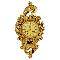 Mid century gilt rococo revival wall clock