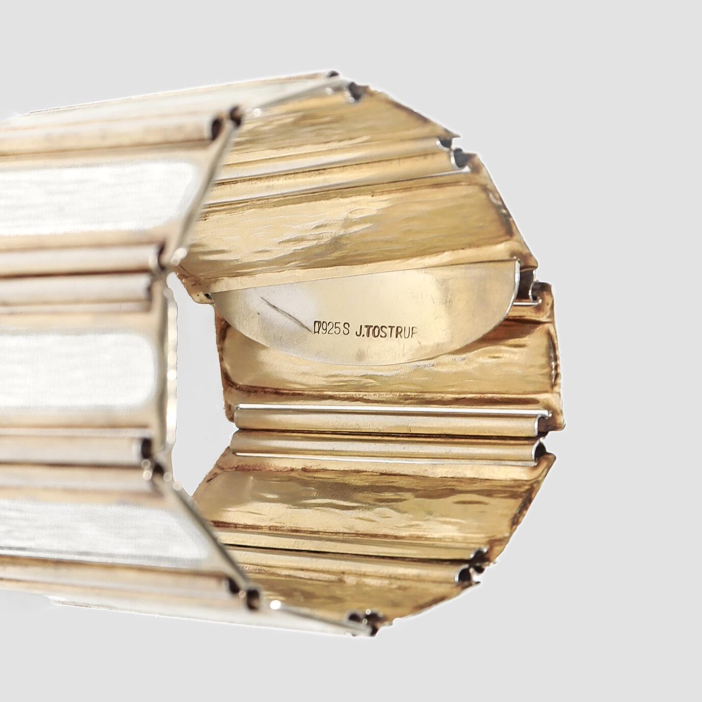 Mid-Century Gilt Silver & Enamel Bracelet by Grete Prytz Kittelsen for Tostrup For Sale 6