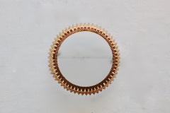 Midcentury Gilt Sunburst Flush Mount / Sconce Lamp, Spain, 1960s
