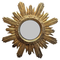 Mid Century Gilt Sunburst Mirror