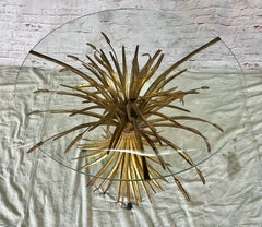 Mid-Century Gilt Wheat Coco Chanel Side Table