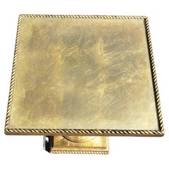 MId Century Giltwood Pedestal Side Table with Rope Twist Gallery