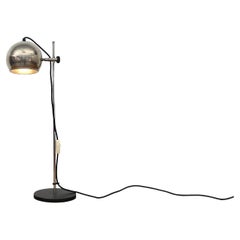 Mid-Century Gino Sarfatti Inspired Adjustable Nickel Plated Globe Table Lamp