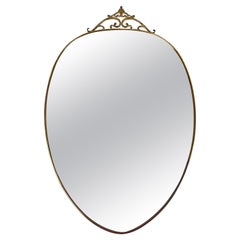 Miroir en laiton italien Gio Ponti du milieu du siècle 1960