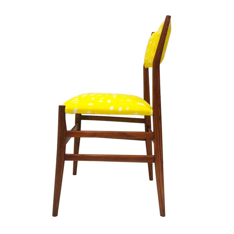 Mid-20th Century Mid-Century Gio Ponti Set of Four ‘Leggera 646’ Ashwood Italian Chairs, 1951 For Sale
