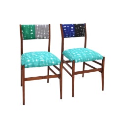 Mid-Century Gio Ponti Set of Two ‘Leggera 646’ Ashwood Italian Chairs, 1951