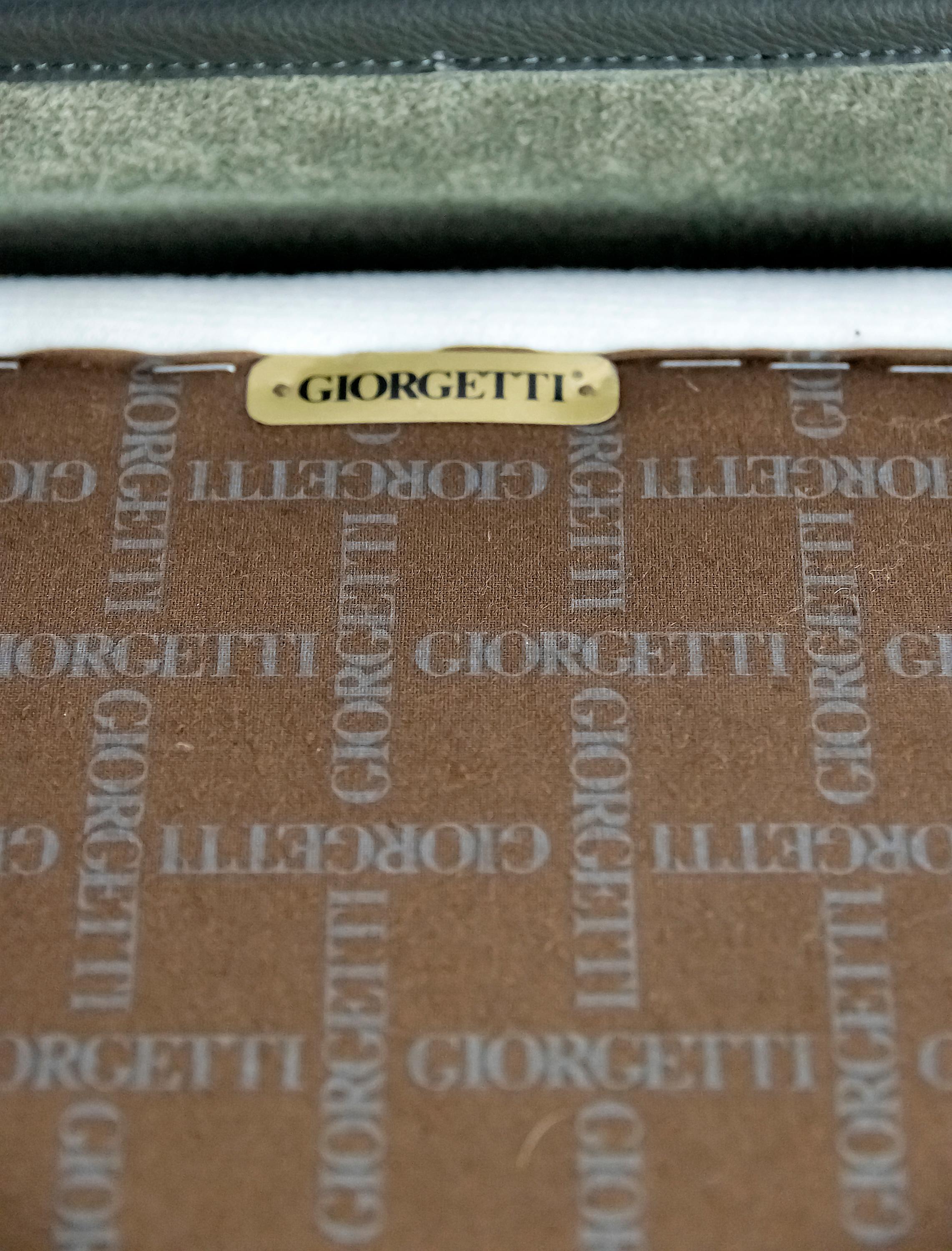 Cuir Fauteuil en cuir Giorgetti Progetti du milieu du siècle dernier par Umberto Asnago en vente