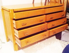 Mid Century Giovanni Michelucci Attributed Commode in Maple, Firenze, 1950s