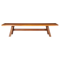 Midcentury Giovanni Michelucci Torbecchia Bench in Walnut Poltronova Italy, 1964