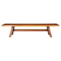 Retro Midcentury Giovanni Michelucci Torbecchia Bench in Walnut Poltronova Italy, 1964