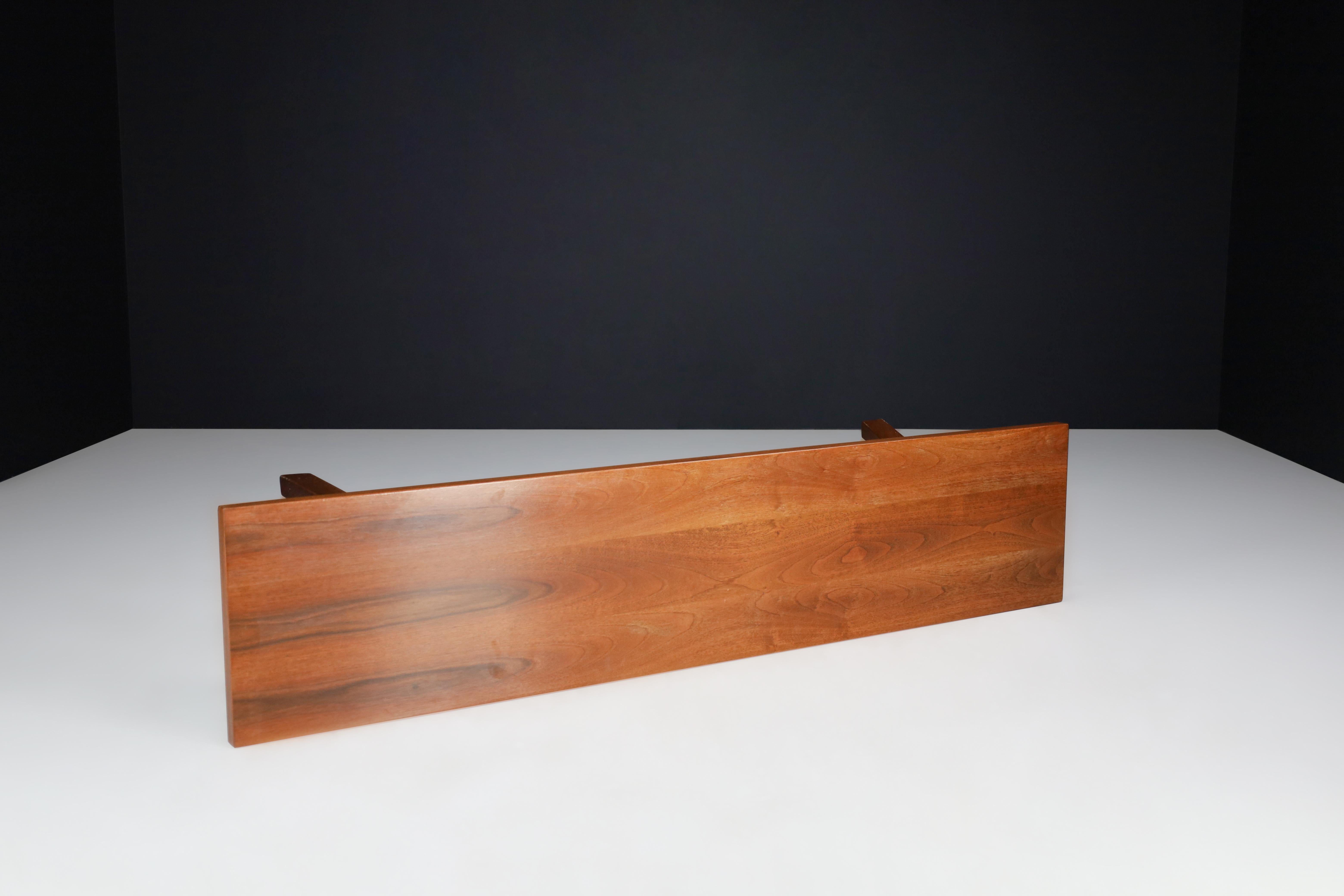 Italian Midcentury Giovanni Michelucci Walnut Torbecchia Bench Poltronova Italy 1964 For Sale