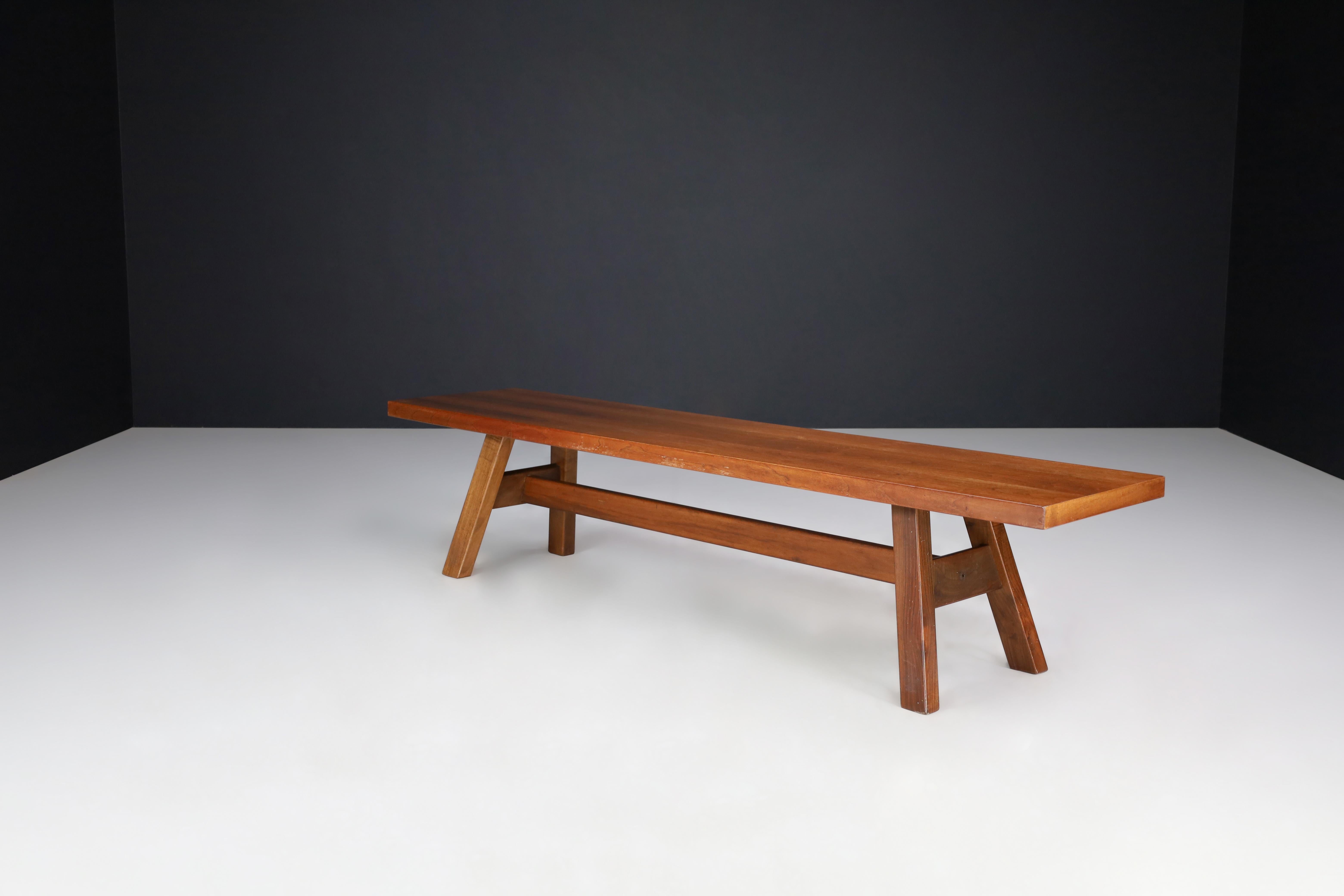 Midcentury Giovanni Michelucci Walnut Torbecchia Bench Poltronova Italy 1964 In Good Condition For Sale In Almelo, NL