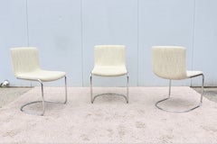 Mid-Century Giovanni Offredi for Saporiti Italia Lens Dining Chairs, Set of 3