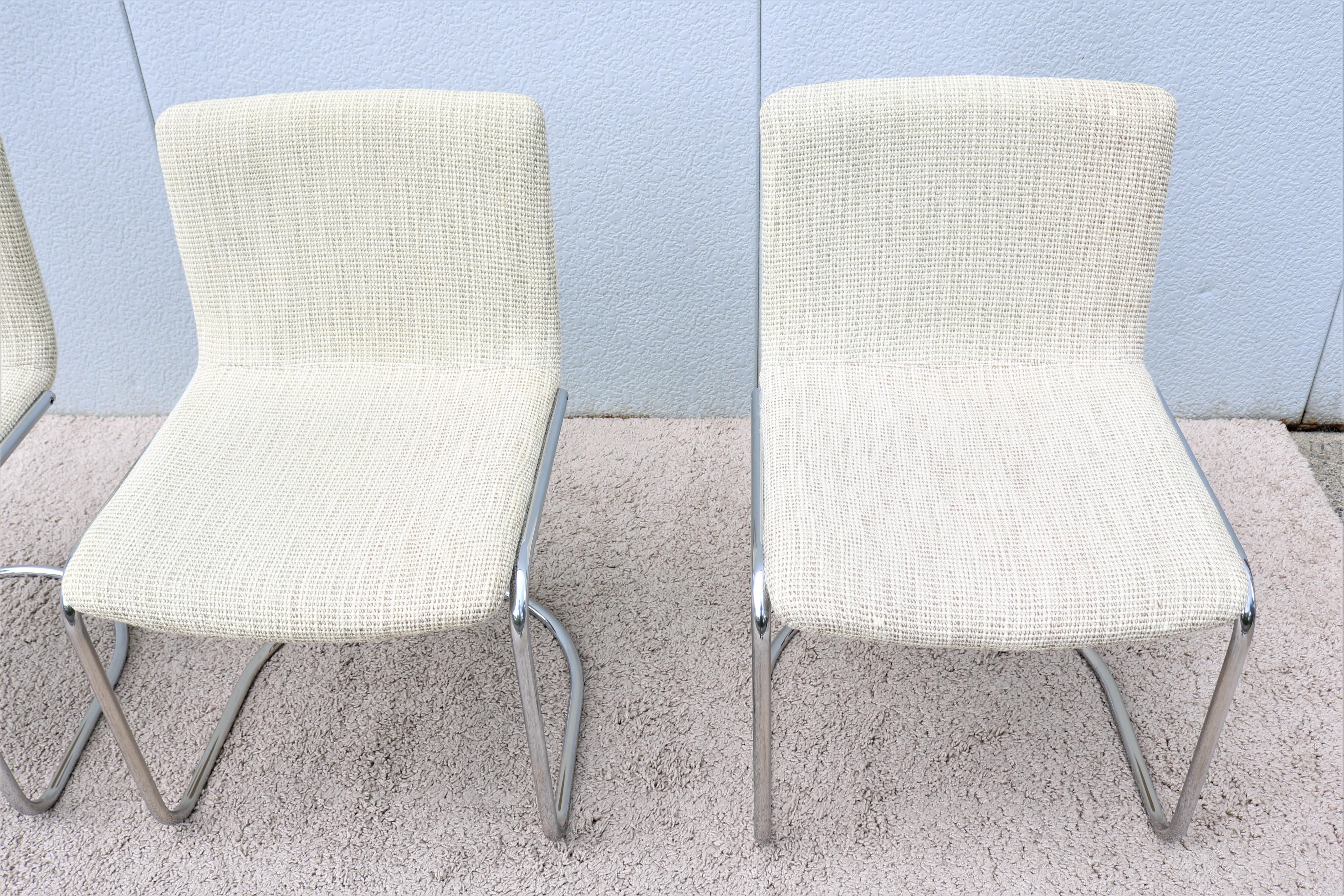 Mid-Century Giovanni Offredi for Saporiti Italia Lens Dining Chairs, Set of 3 In Good Condition For Sale In Secaucus, NJ