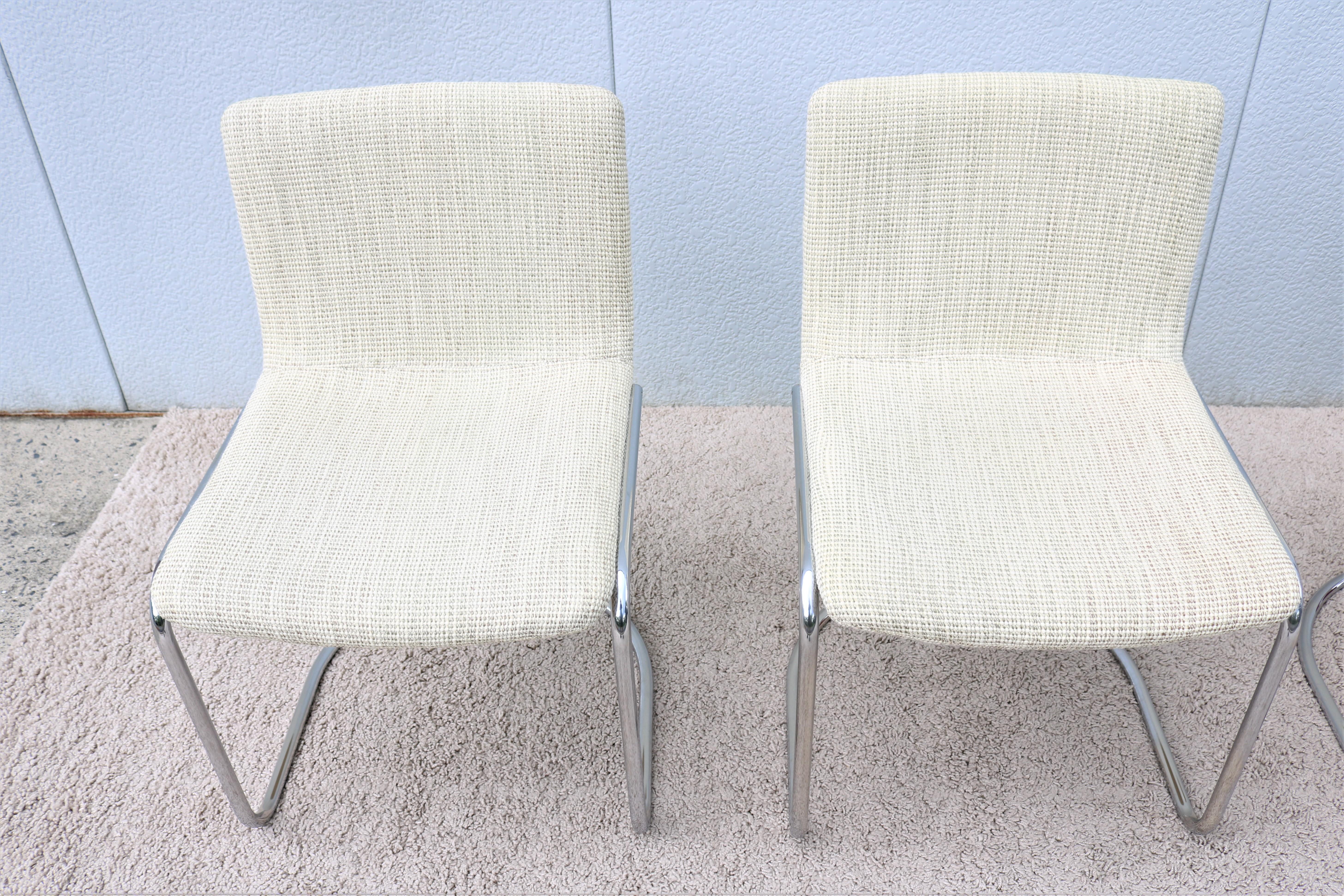 20th Century Mid-Century Giovanni Offredi for Saporiti Italia Lens Dining Chairs, Set of 3 For Sale