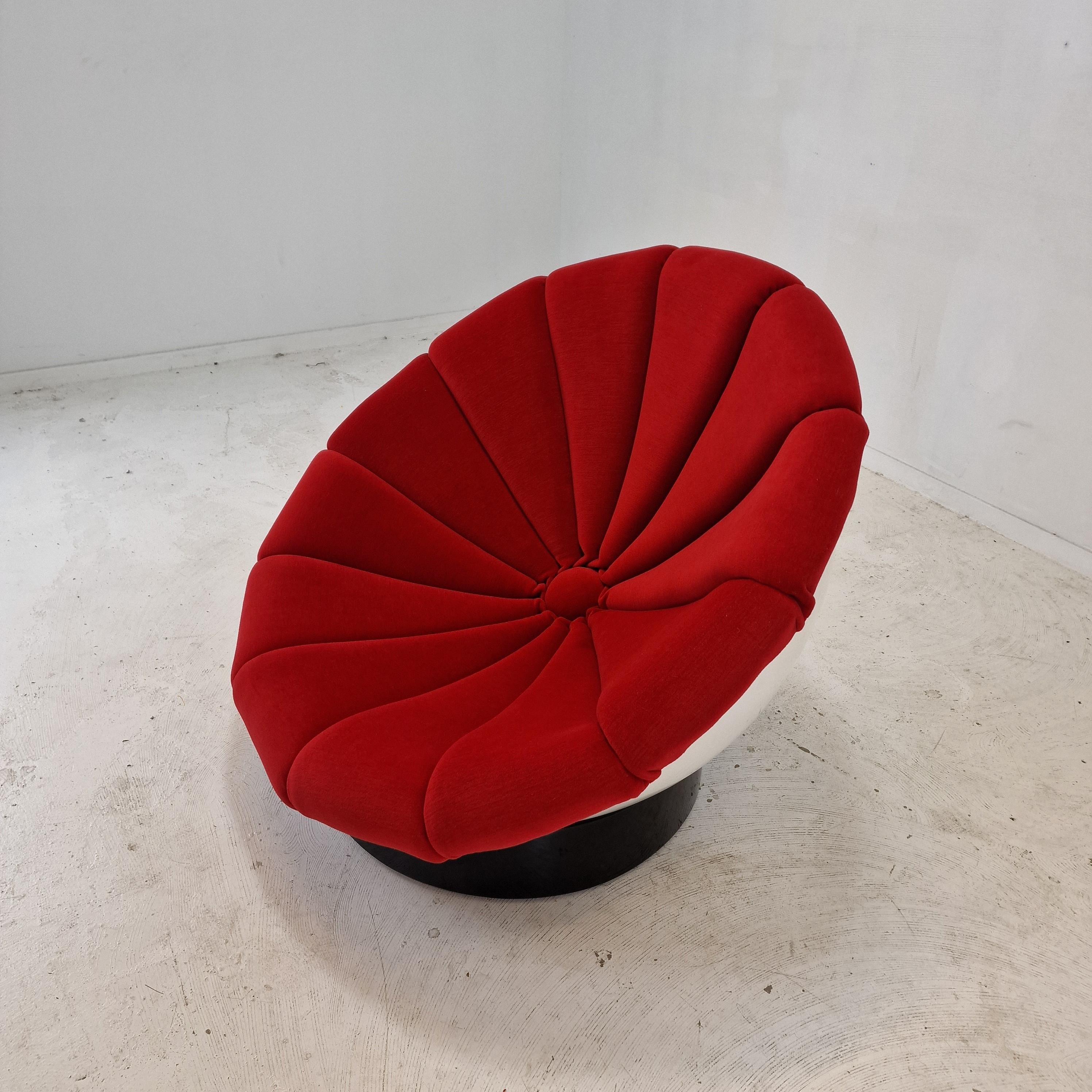 Fabric Mid Century Girasole Armchair by Luciano Frigerio, Italy 1970's For Sale