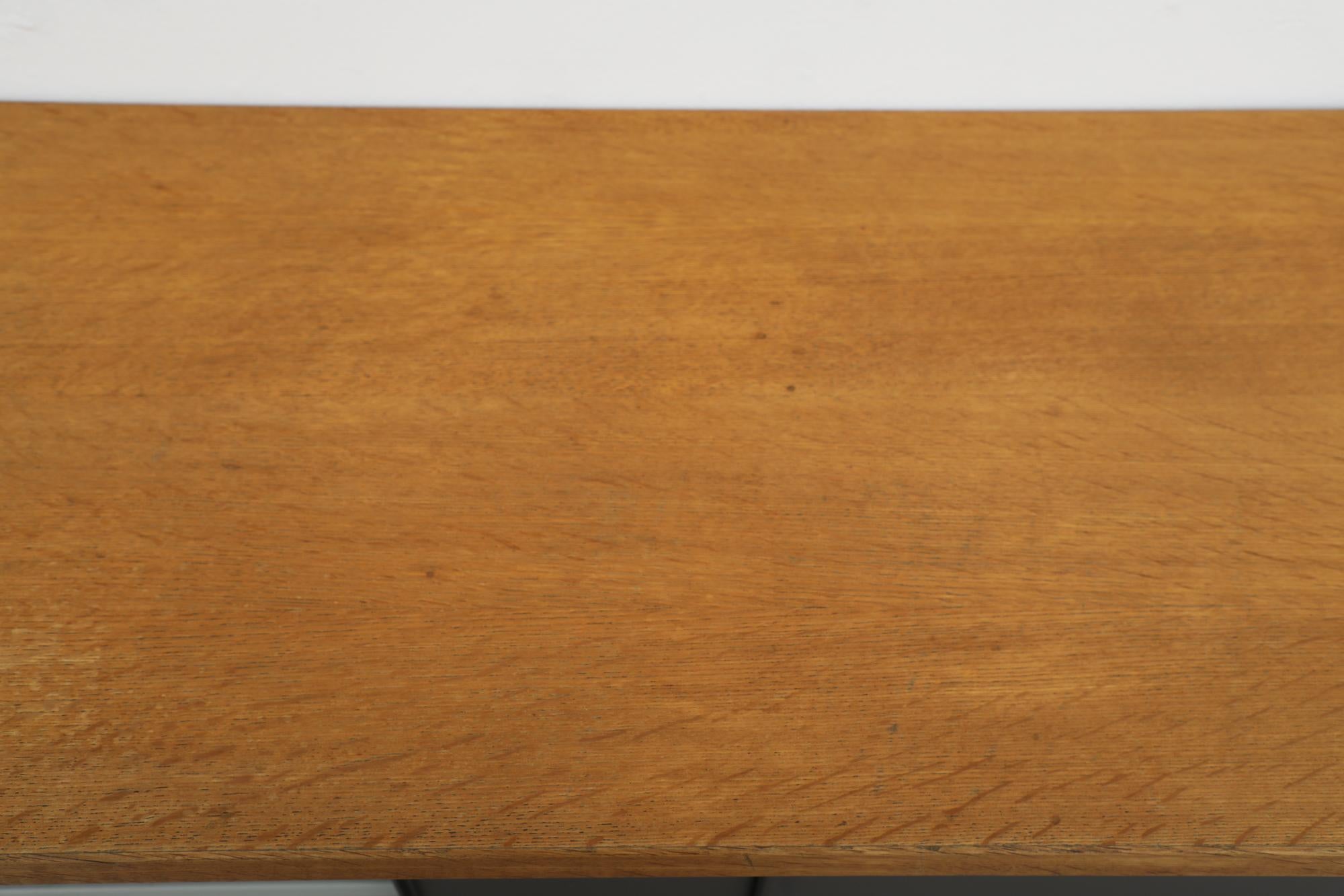 Mid-Century Gispen Industrial Credenza with Wood Top For Sale 2