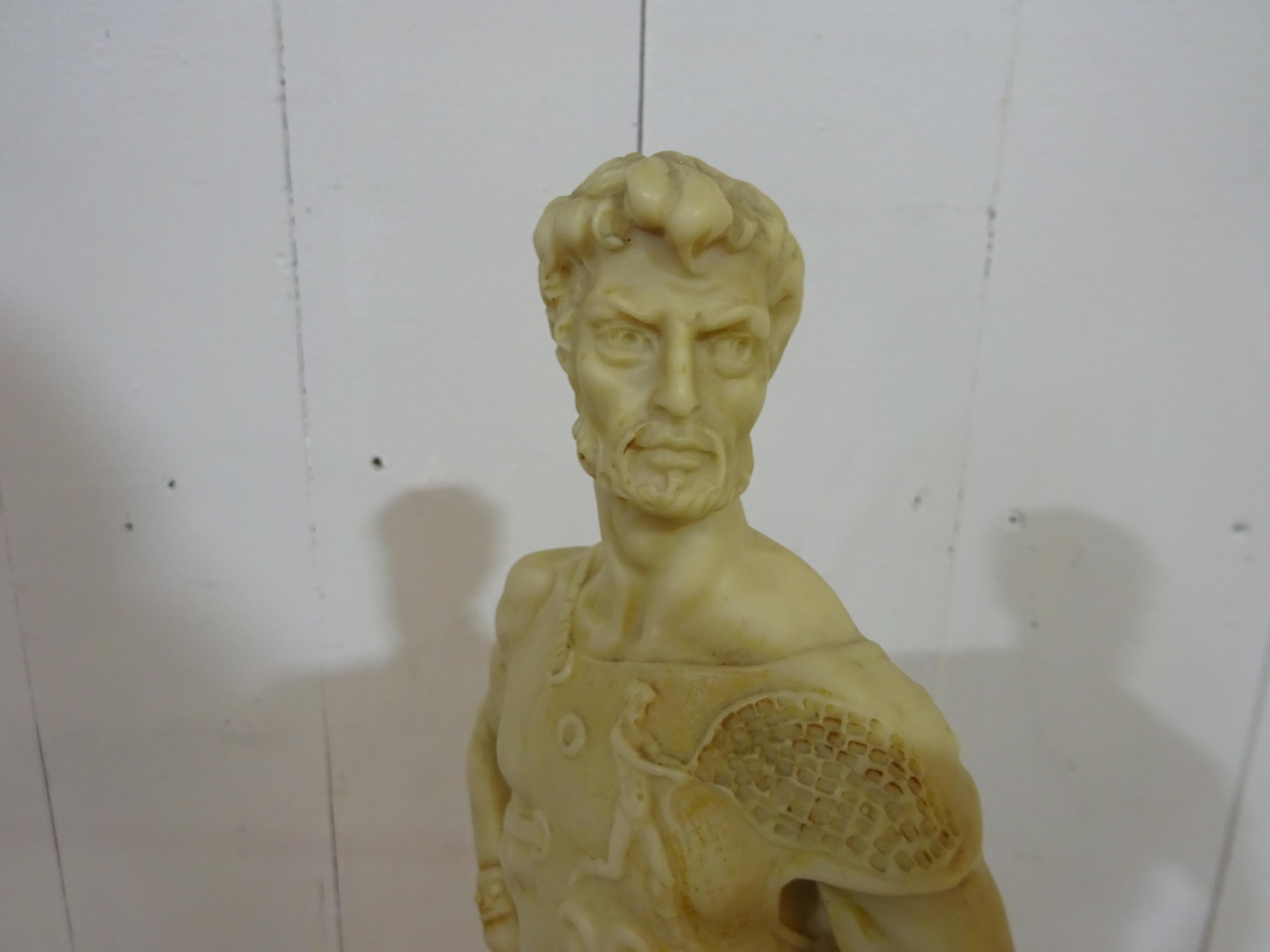 Marble Mid-Century Gladiator Statue For Sale