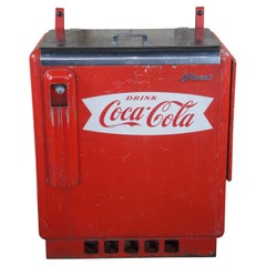 Vintage Mid Century Glasco GBV 50 Slider Coca-Cola Cooler Refrigerator Vending Machine