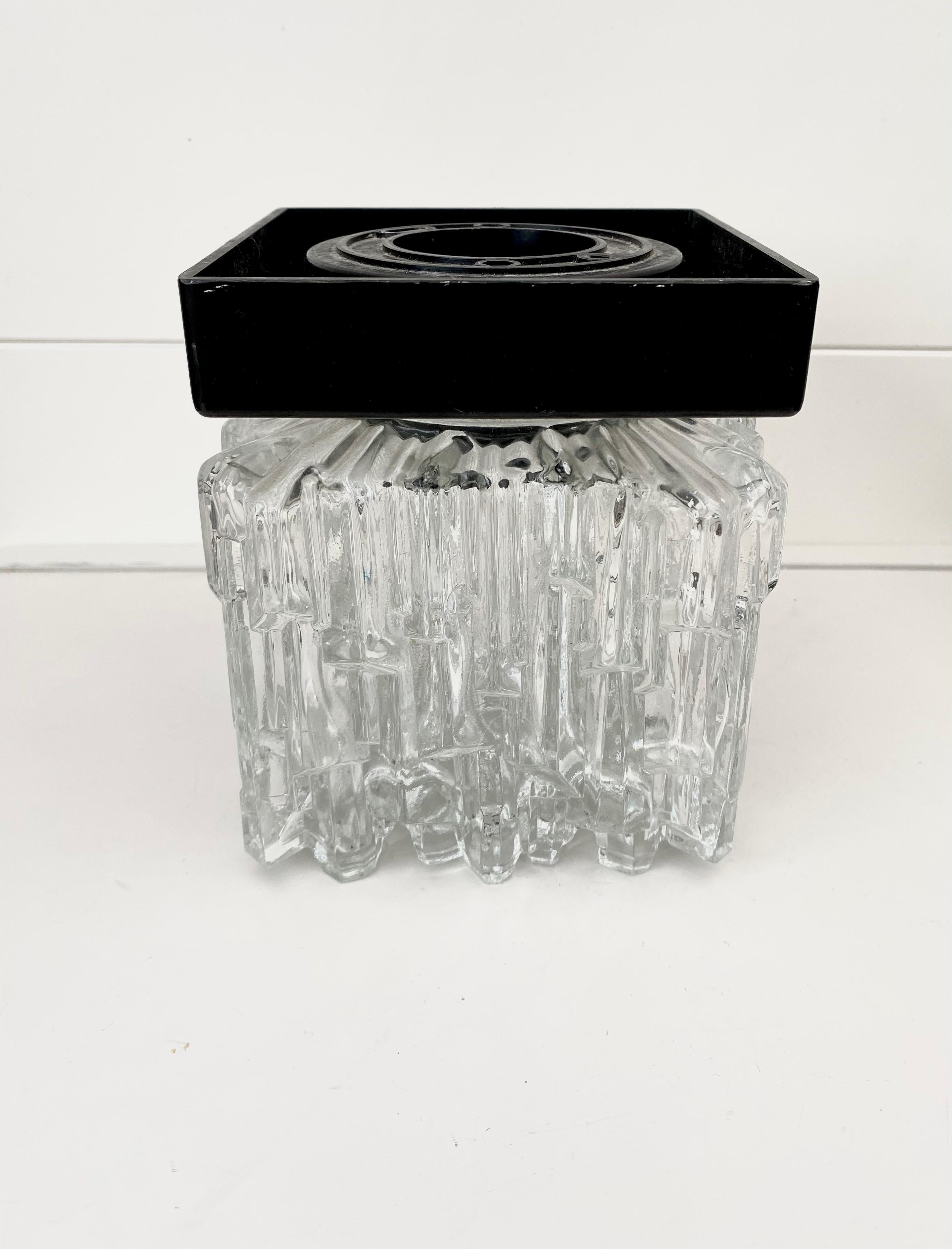 Deckenleuchte aus Glas und Bakelit aus der Mitte des Jahrhunderts, Helena Tynell zugeschrieben (Mitte des 20. Jahrhunderts) im Angebot