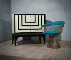 Mid-Century Glass and Brass Italian Sideboard, 1980