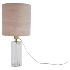 Mid-century glass and brass table lamp by Timo Sarpaneva (Free Us wire!)