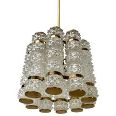 Mid-Century Glass and Brass Tyringe Konstantverk, Circa 1960