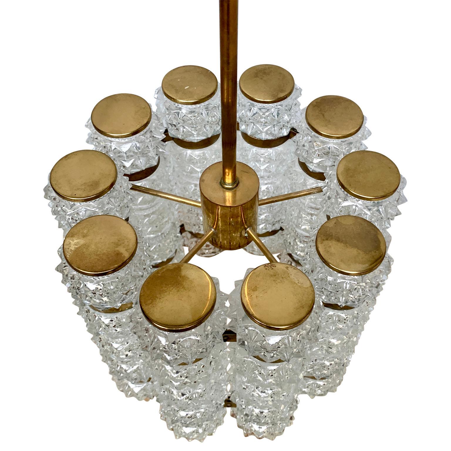 Suédois Verre et laiton Tyringe Konstantverk du milieu du siècle, vers 1960 en vente