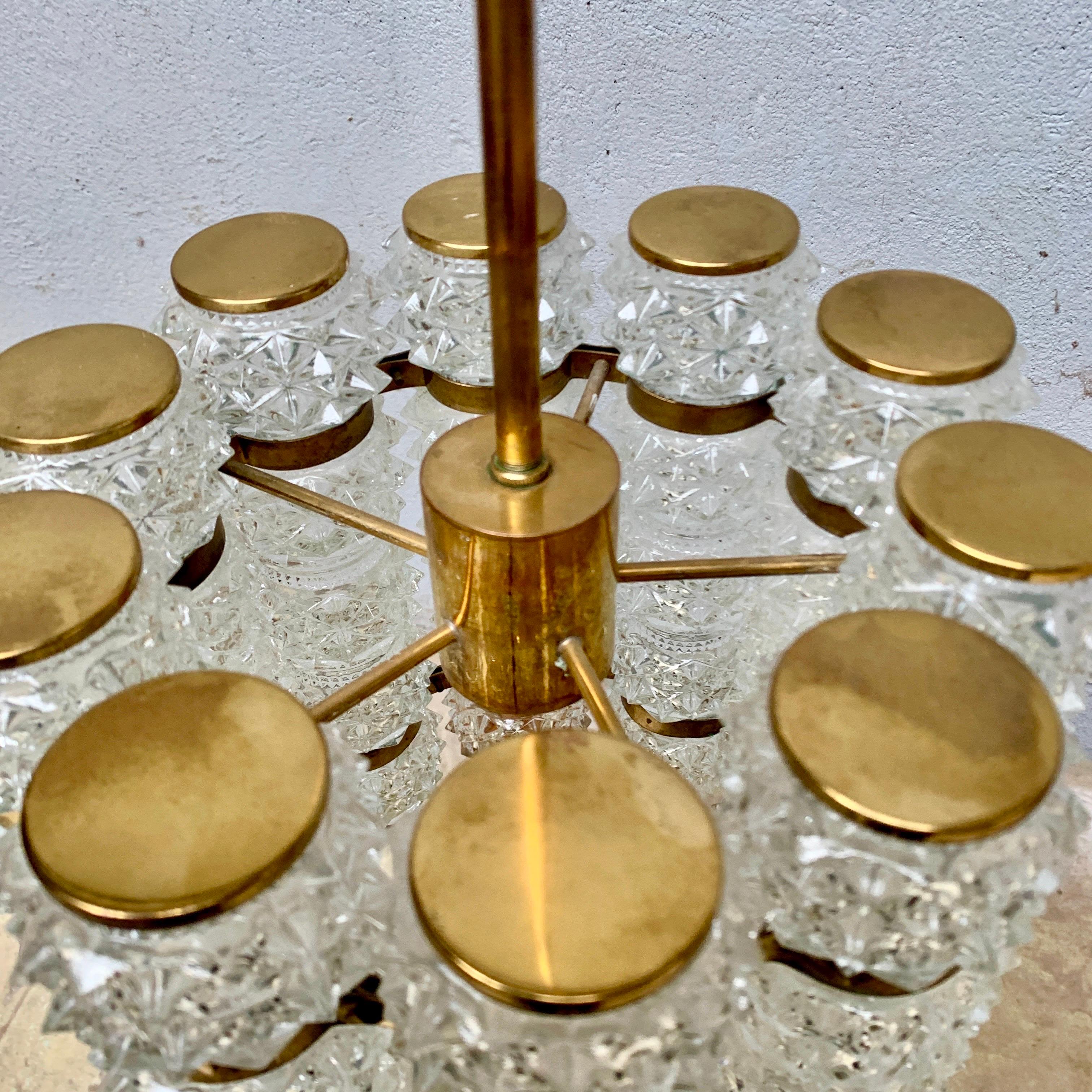 Laiton Verre et laiton Tyringe Konstantverk du milieu du siècle, vers 1960 en vente