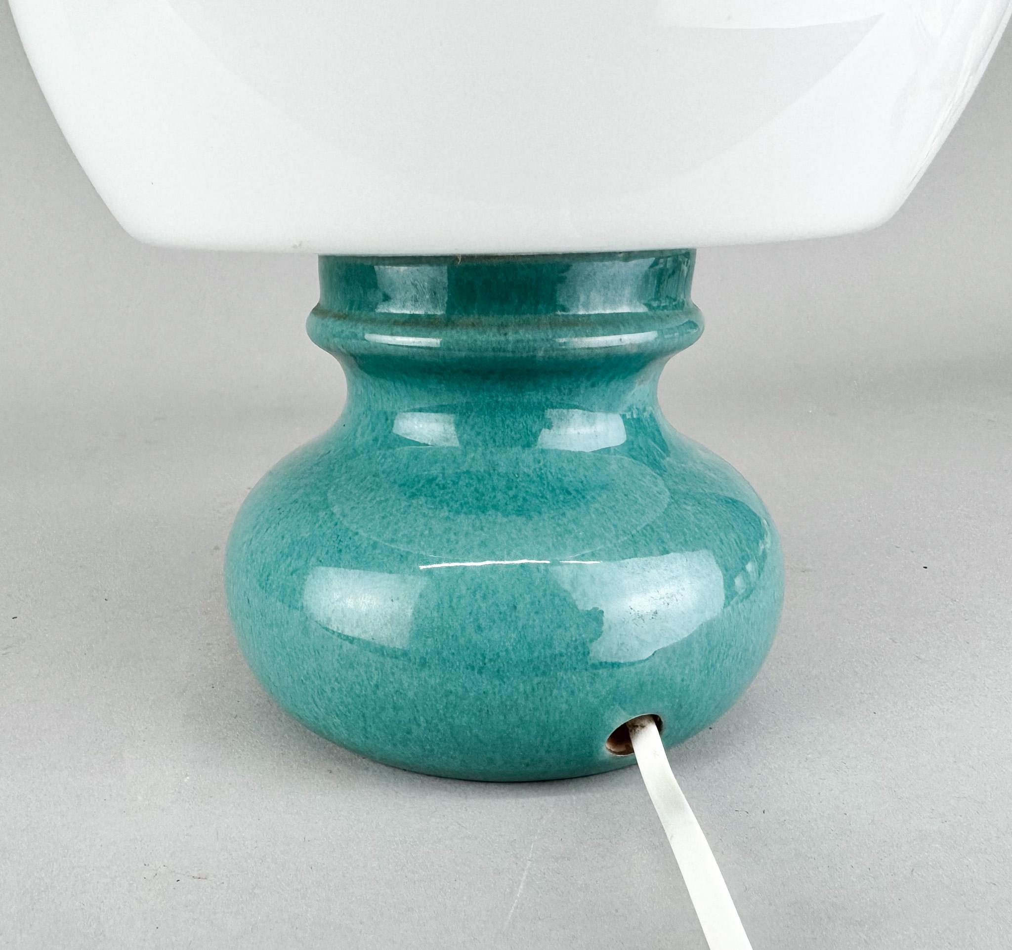 20ième siècle Lampe de table en verre et céramique du milieu du siècle, années 1960 en vente