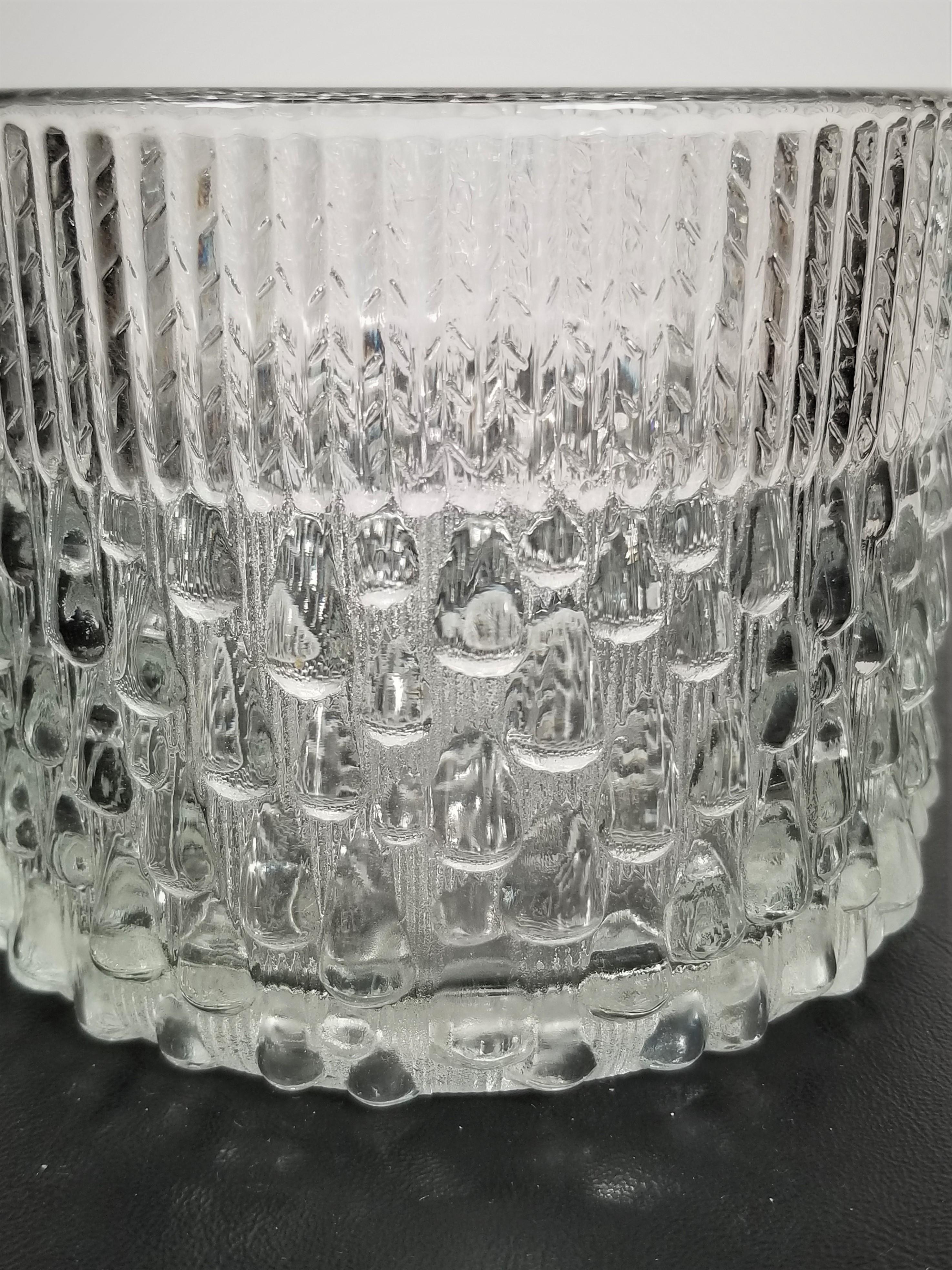 Mid-Century Glass and Chrome Ice Bucket Made in France For Sale 2