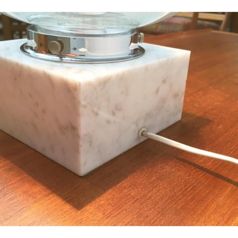 Mid-Century Glass and Marble 3480 Table Lamp from Erco, 1960s For Sale 5