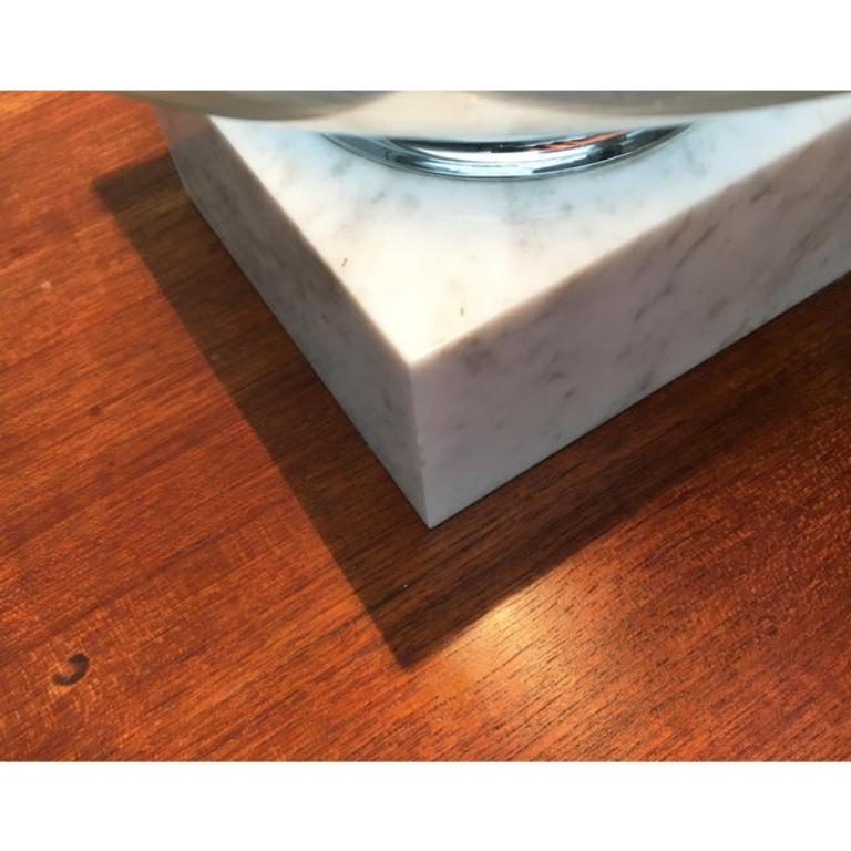 German Mid-Century Glass and Marble 3480 Table Lamp from Erco, 1960s For Sale