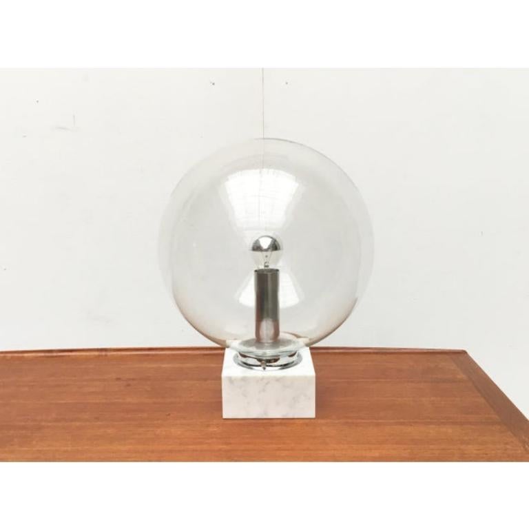 Mid-Century Glass and Marble 3480 Table Lamp from Erco, 1960s For Sale 2