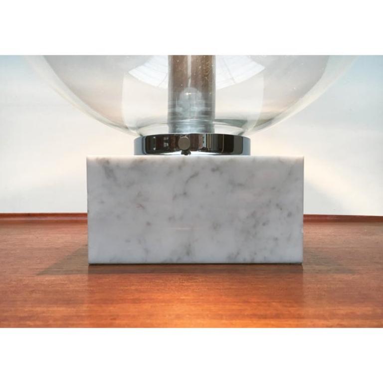 Mid-Century Glass and Marble 3480 Table Lamp from Erco, 1960s For Sale 3
