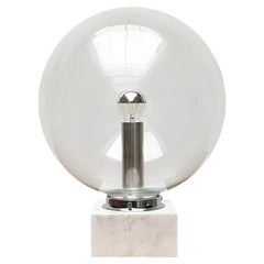Lampada da tavolo 3480 in vetro e marmo di Erco, anni '60, metà del secolo scorso