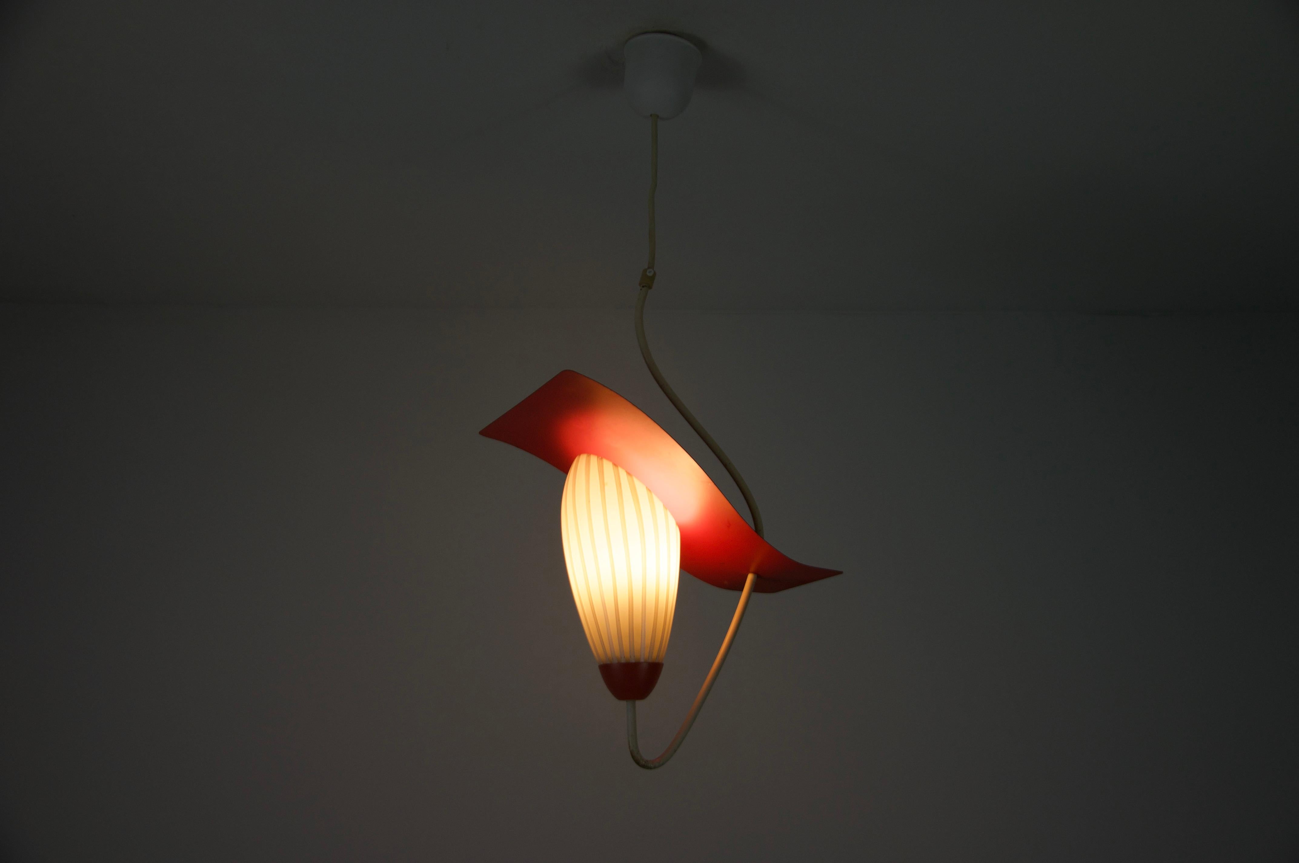 Mid-Century Glass and Metal Sputnik Ceiling Lamp, Germany, 1960s For Sale 6