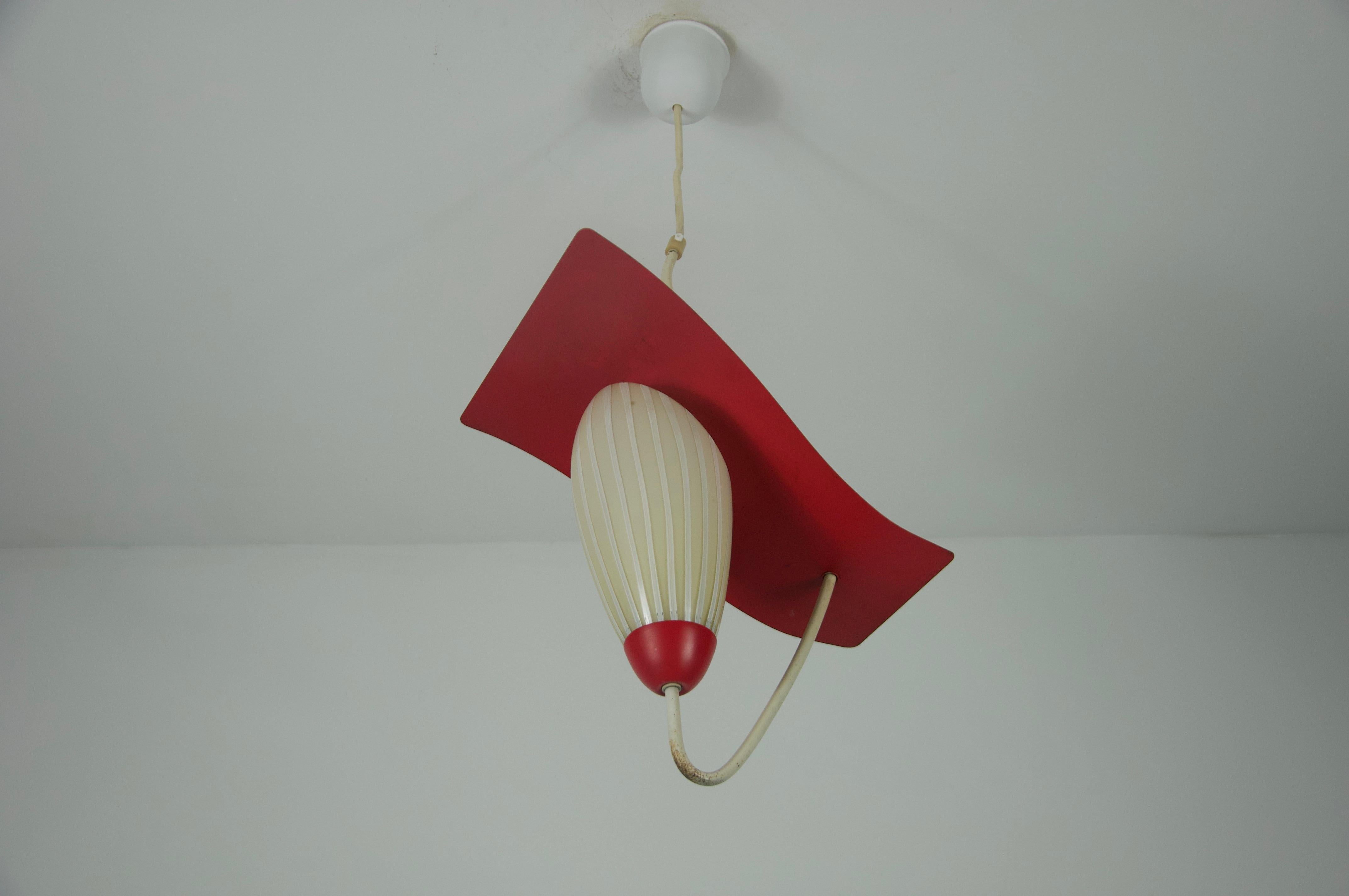 Mid-Century Glass and Metal Sputnik Ceiling Lamp, Germany, 1960s For Sale 2