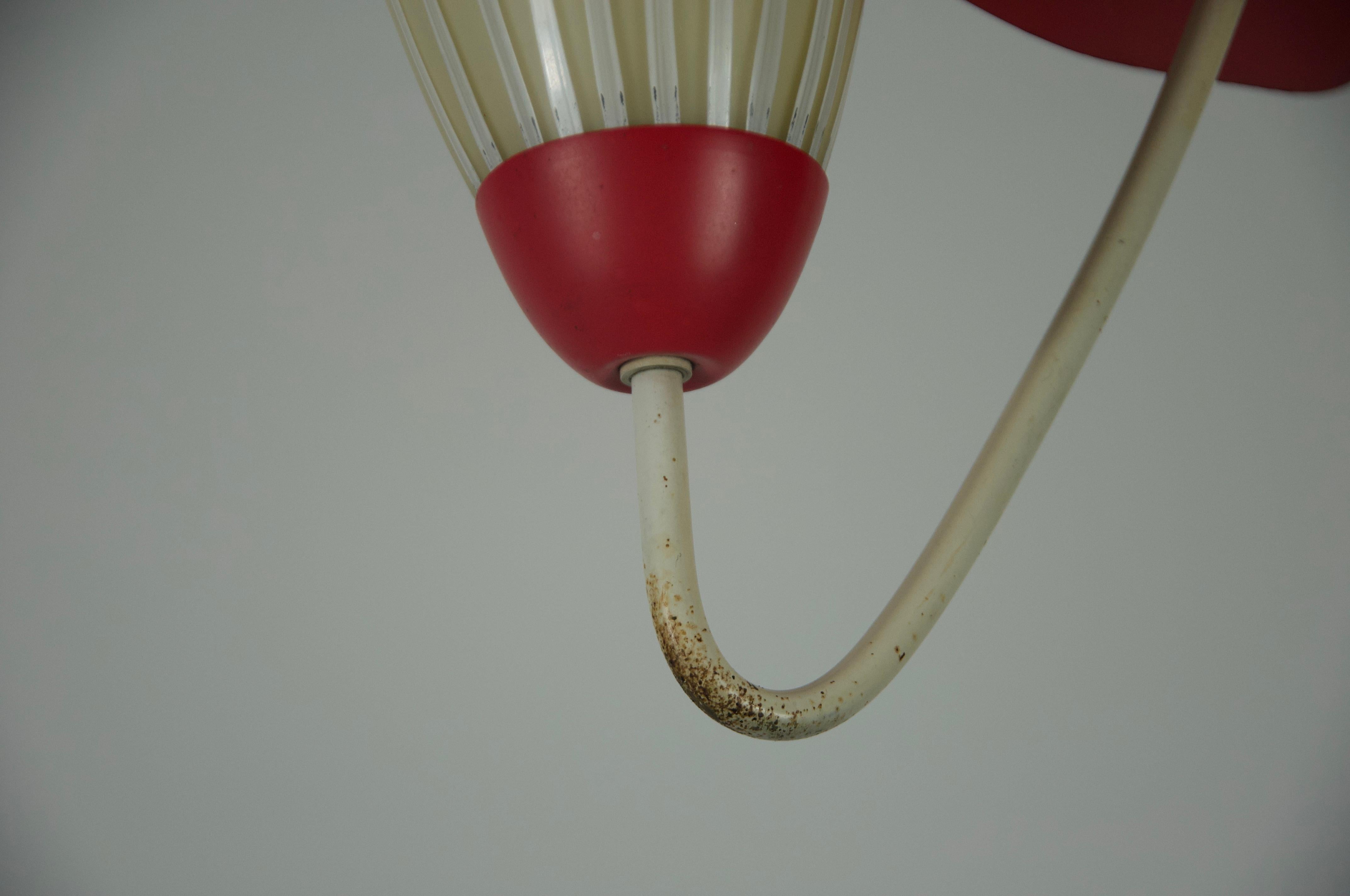 Mid-Century Glass and Metal Sputnik Ceiling Lamp, Germany, 1960s For Sale 4