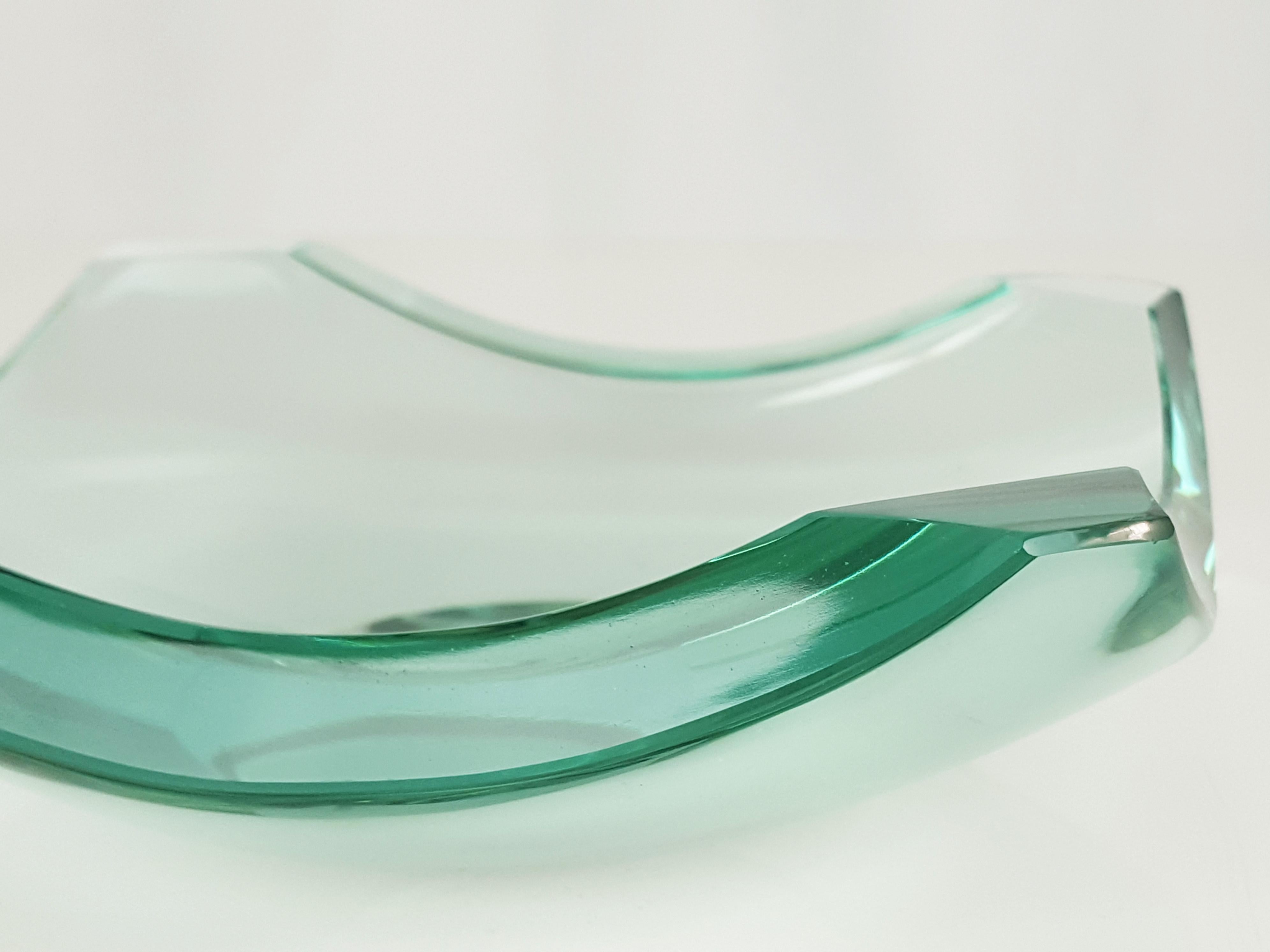 Mid-Century Modern Midcentury Glass Ashtray by Erwin Burger for Fontana Arte, 1960s