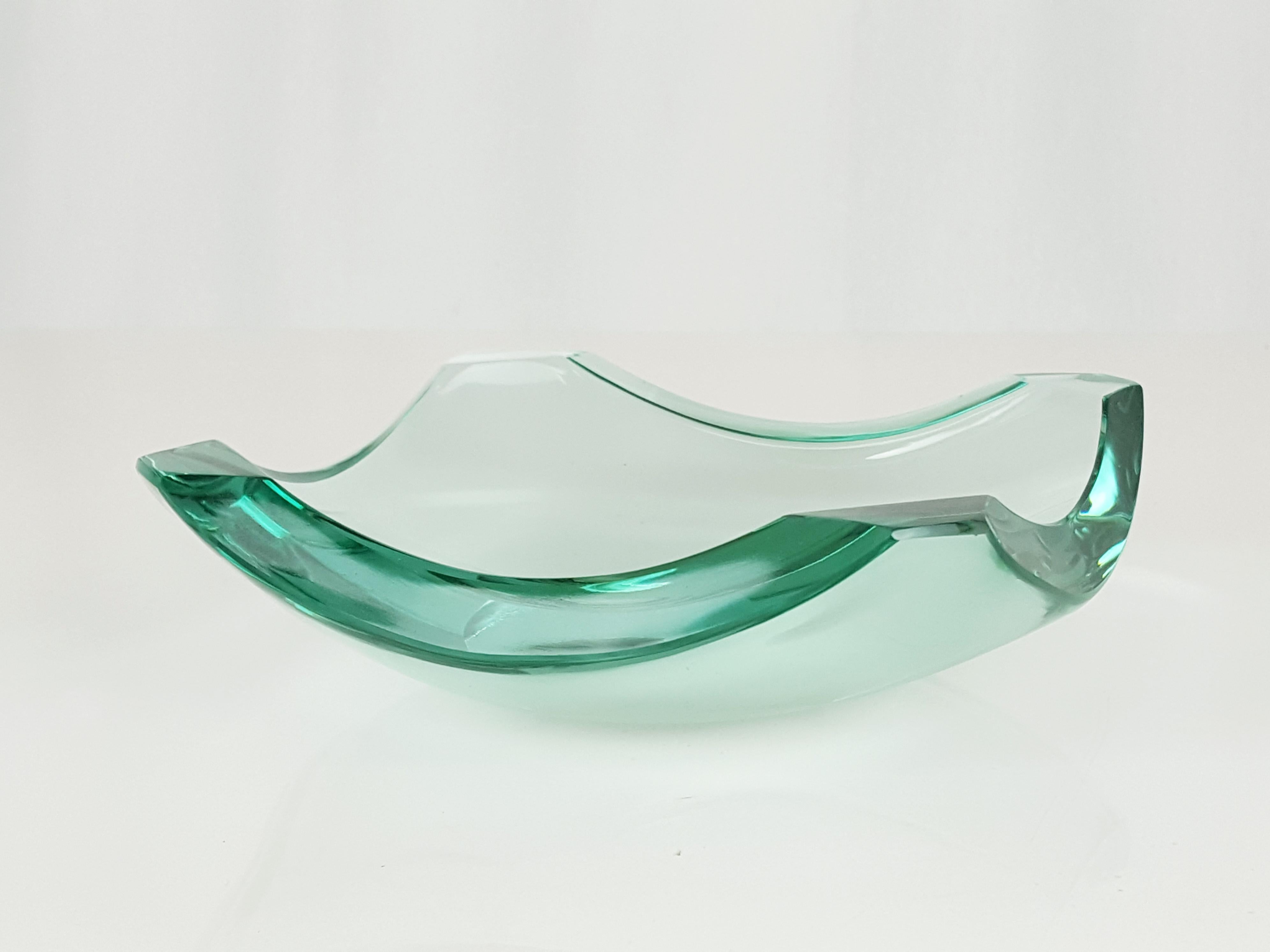 Italian Midcentury Glass Ashtray by Erwin Burger for Fontana Arte, 1960s