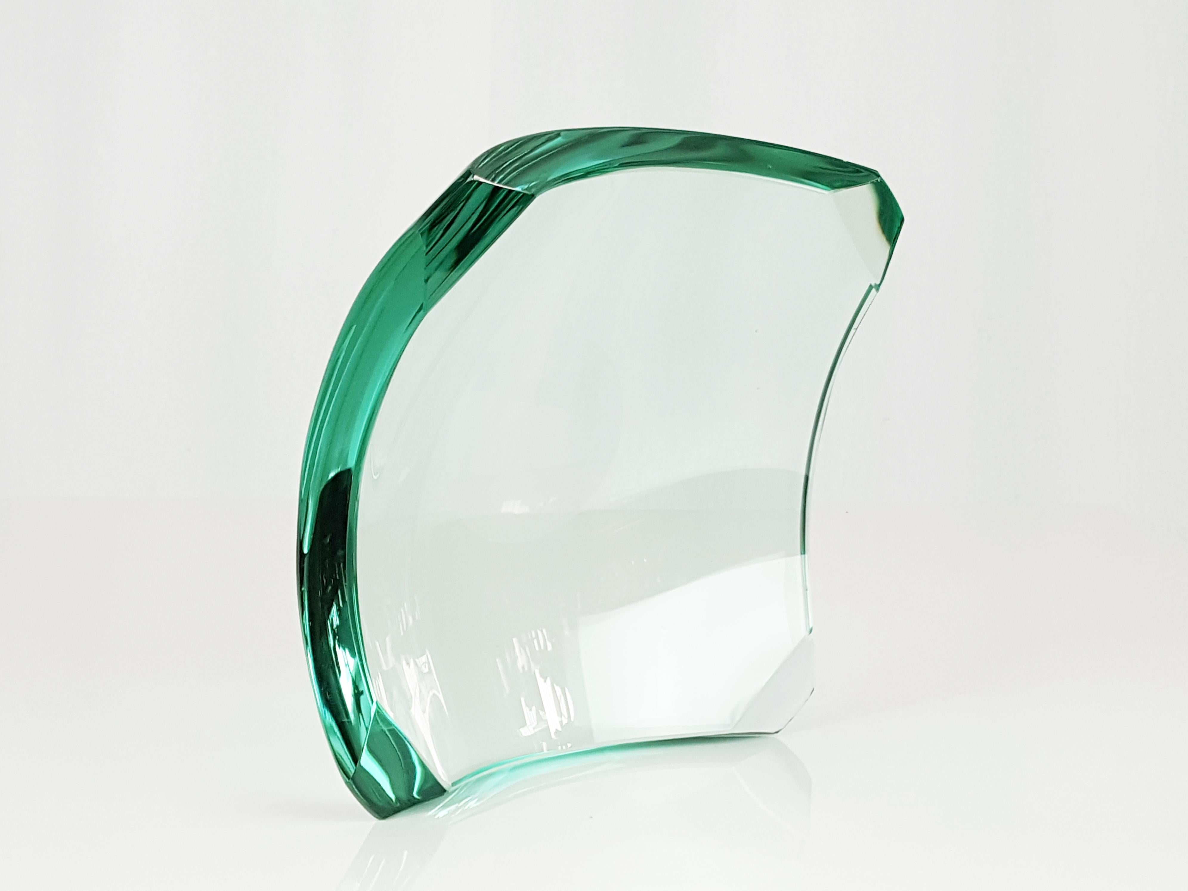 Midcentury Glass Ashtray by Erwin Burger for Fontana Arte, 1960s In Good Condition In Varese, Lombardia