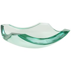 Midcentury Glass Ashtray by Erwin Burger for Fontana Arte, 1960s