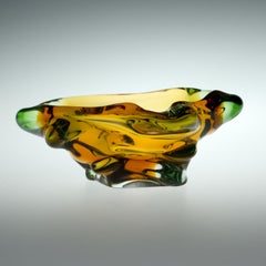 Cendrier en verre du milieu du siècle de Frantisek Zemek pour Mstišov Glassworks:: 1960
